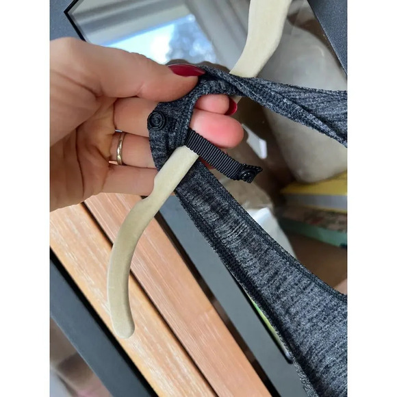 Lululemon workout tank top scoop neck love essentials heathered black grey - Picture 3 of 5